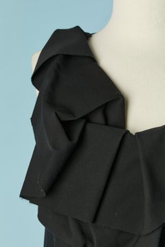 Black silk draped sleeveless dress MAISON MARGIELA