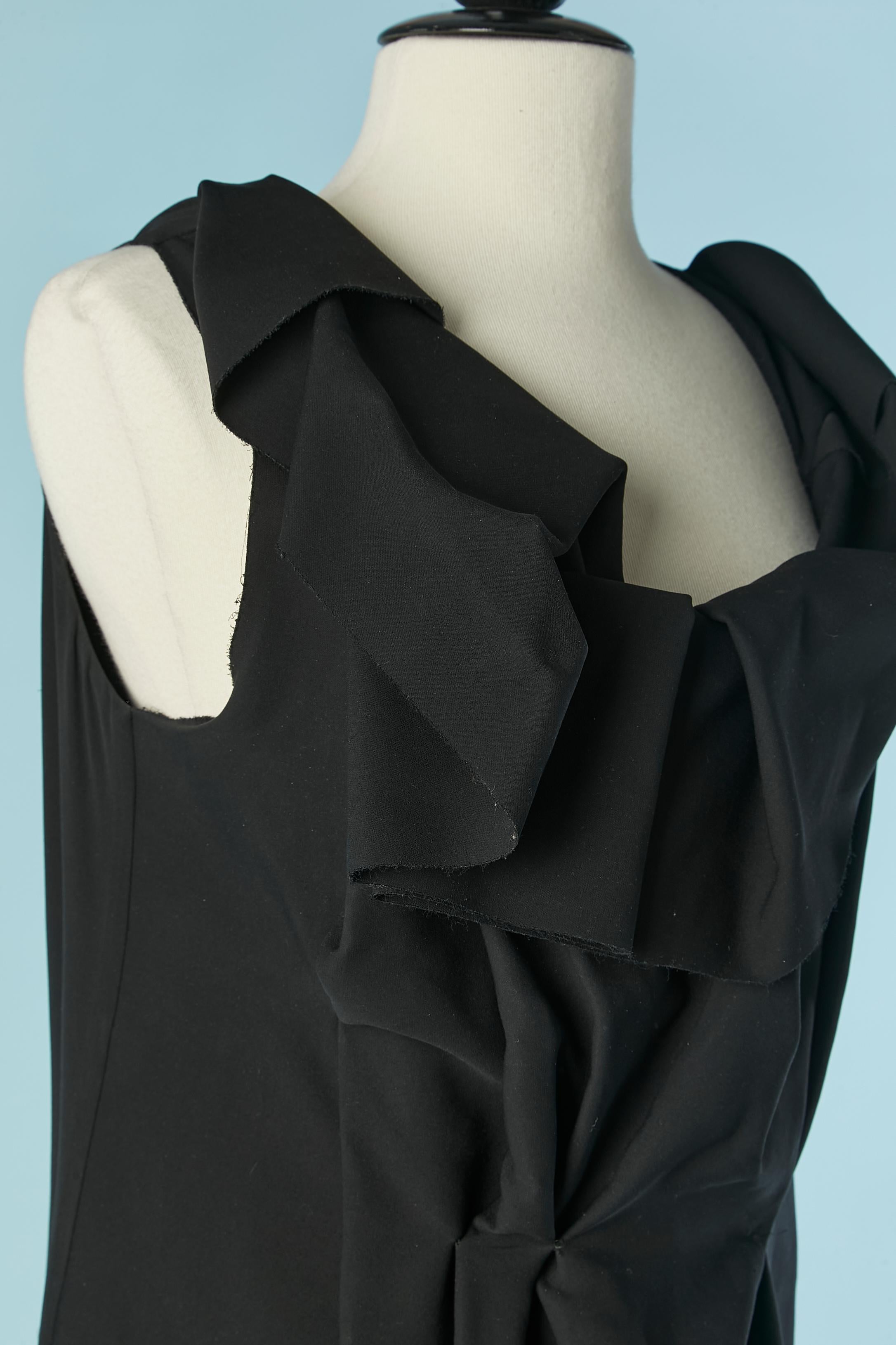Women's Black silk draped sleeveless dress MAISON MARGIELA For Sale