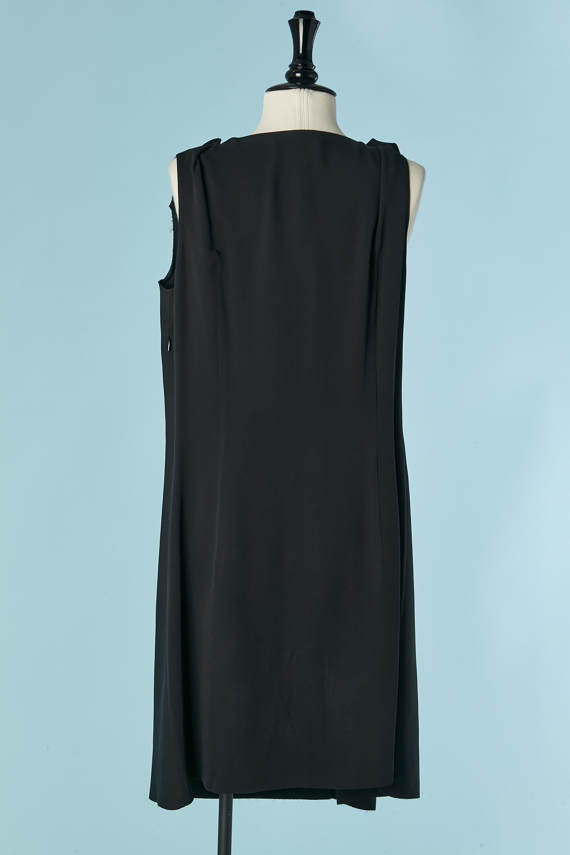 Black silk draped sleeveless dress MAISON MARGIELA For Sale 2