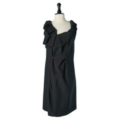 Black silk draped sleeveless dress MAISON MARGIELA