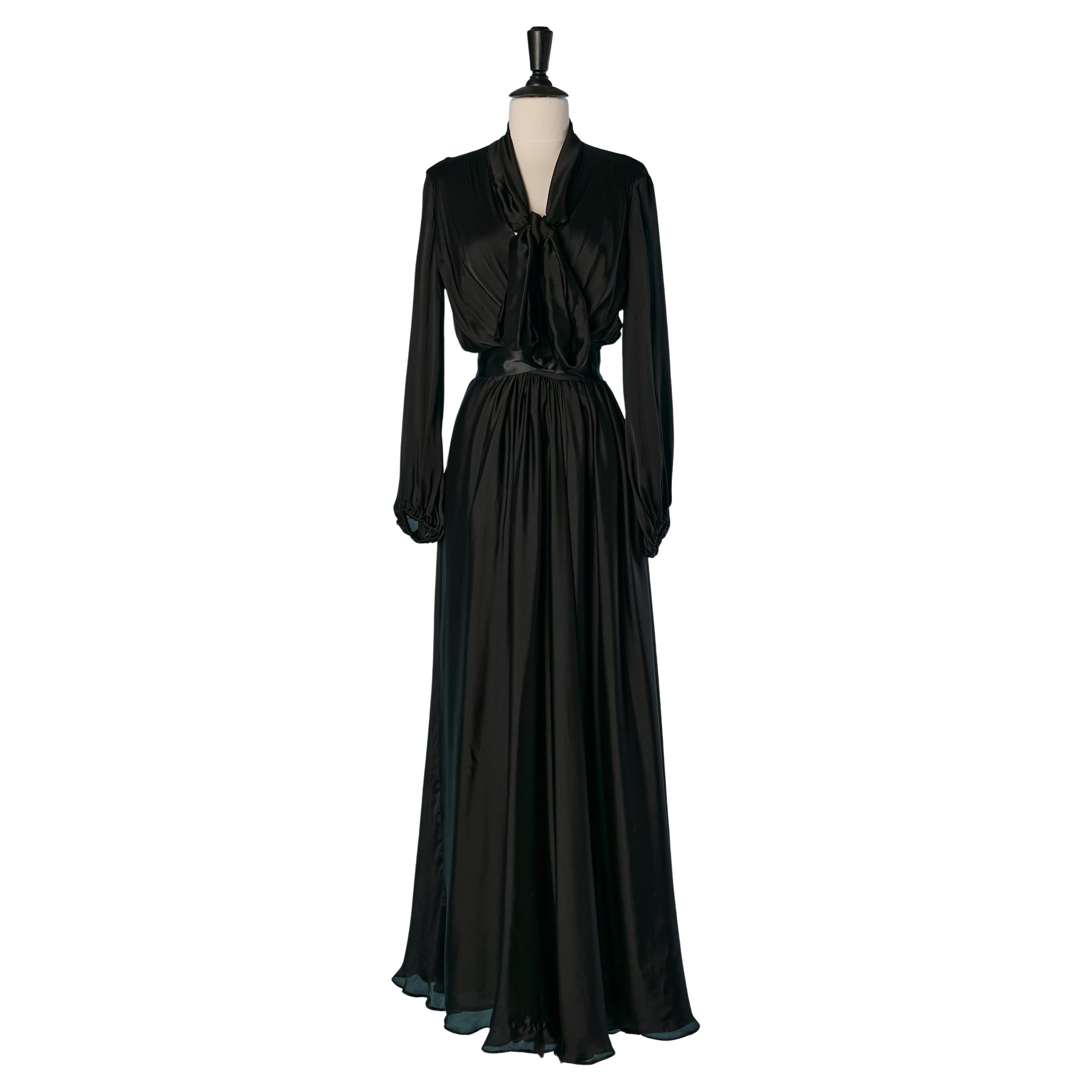 Black silk evening dress ALEXANDRE VAUTHIER