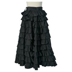 Black silk Faille ruffled skirt Circa 1950
s Black silk Faille ruffled skirt Circa 1950
s