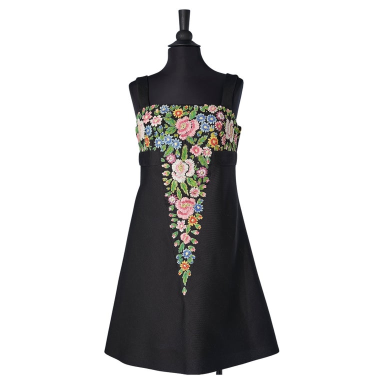 dark blue embroidered dress Lillian Embroidered Cocktail Dress main image 1
