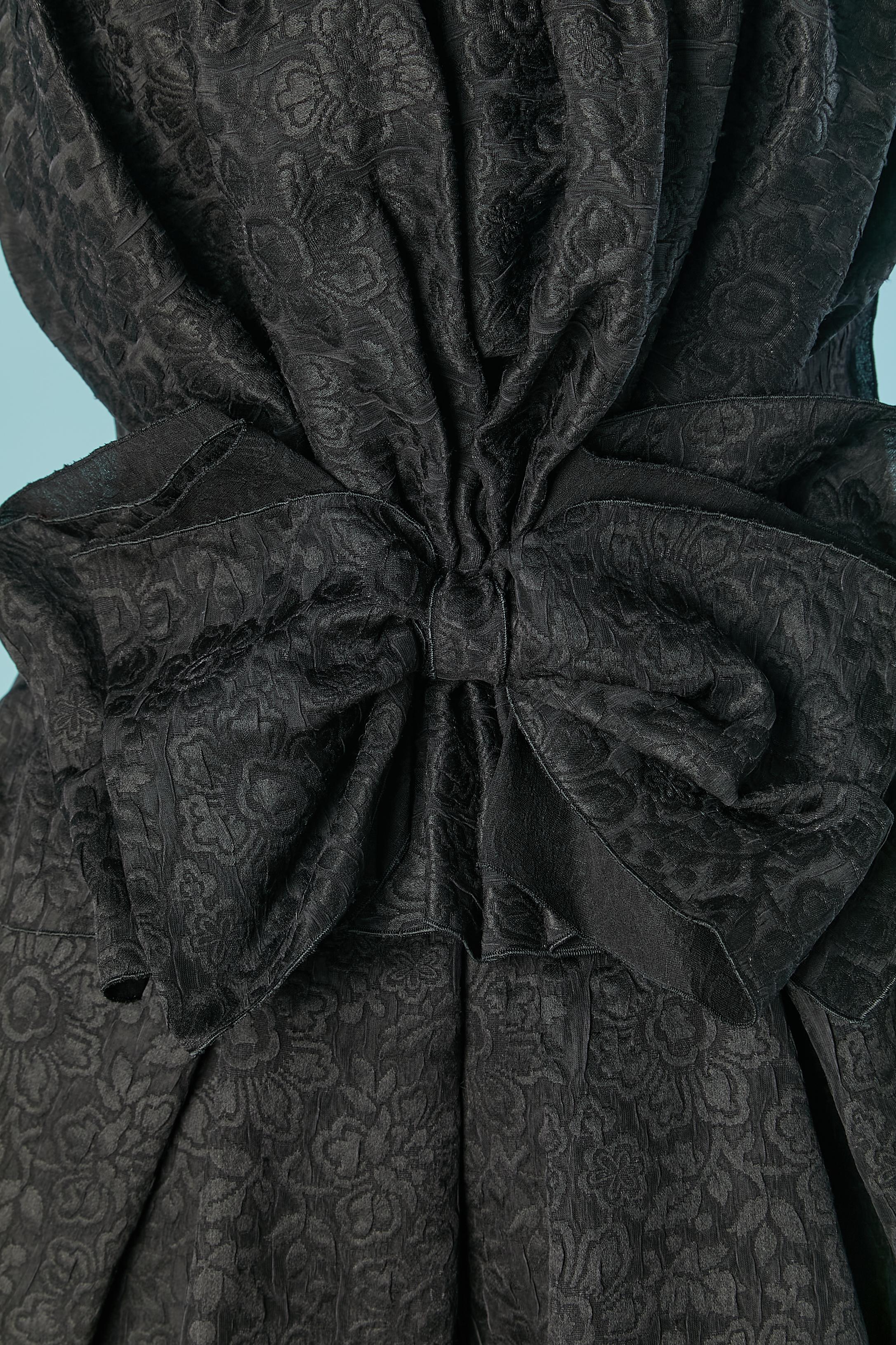 Nero Abito da cocktail con bustier a palloncino in seta jacquard nera Nina Ricci in vendita