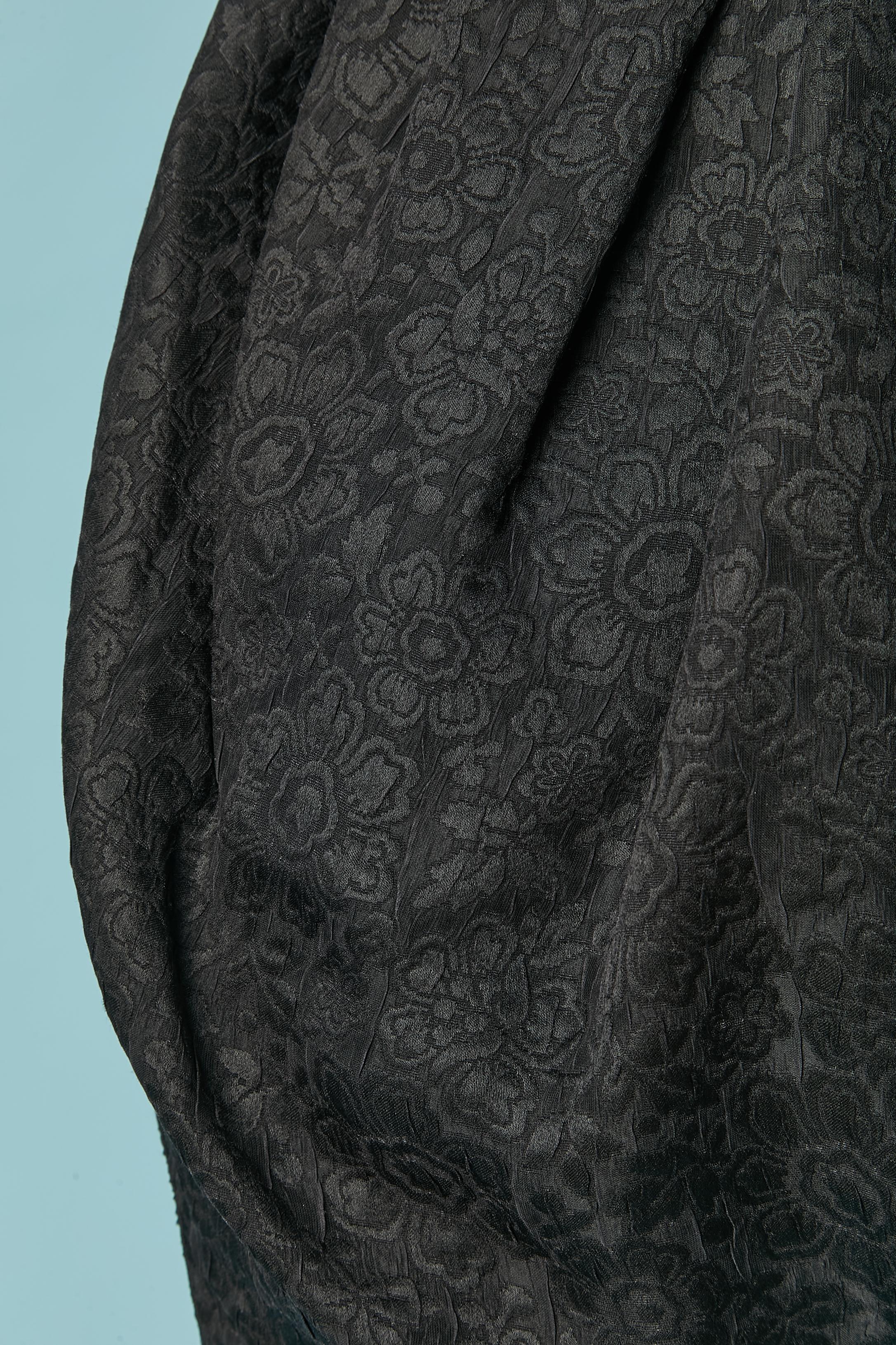 Abito da cocktail con bustier a palloncino in seta jacquard nera Nina Ricci In condizioni ottime in vendita a Saint-Ouen-Sur-Seine, FR