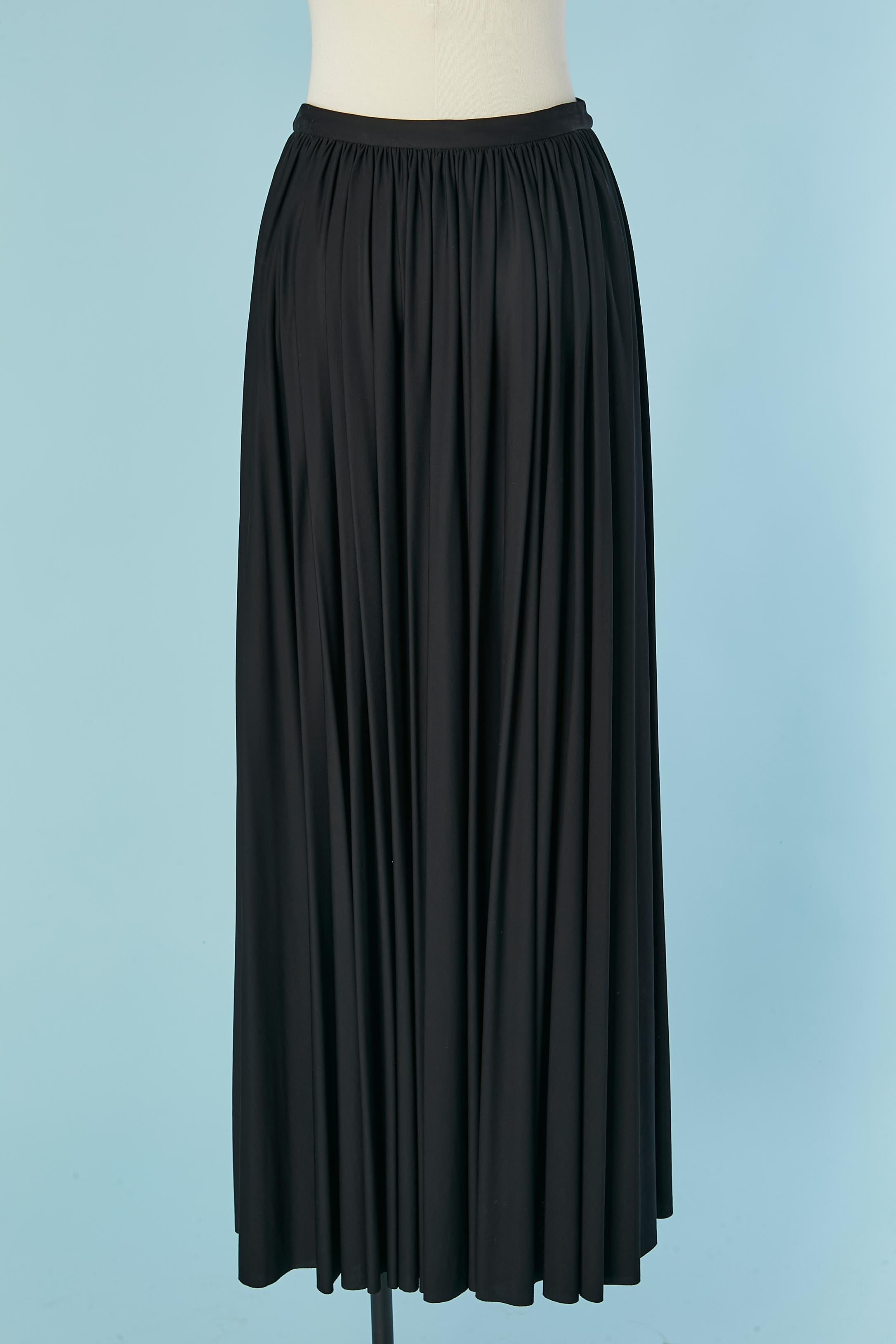Soie noire  Robe en jersey ouverte sur le devant CHRISTIAN DIOR Pour femmes en vente