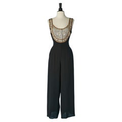 Mono de seda negro con plastrón con bordados Christian Lacroix PAP