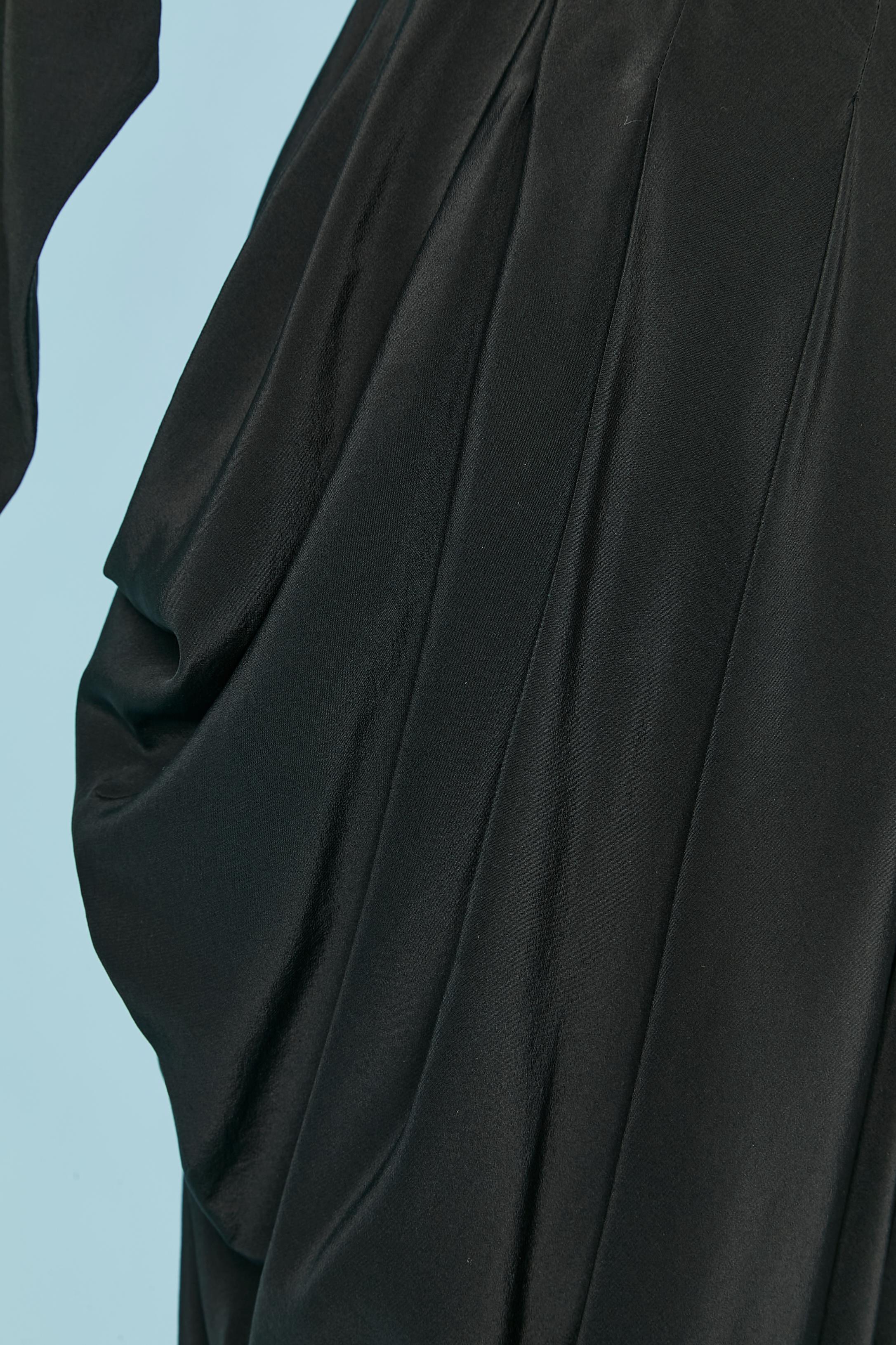 Women's Black silk jumpsuit with cut-work Ann Tjian for KENAR 2