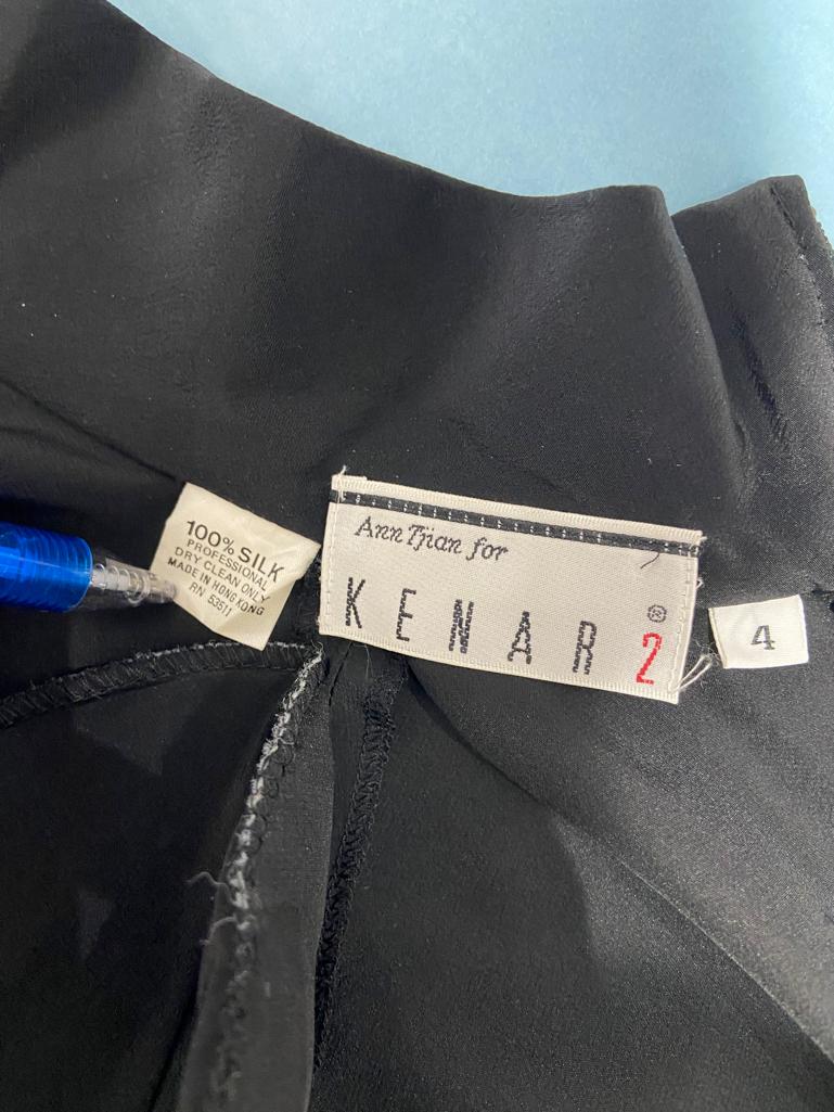 Black silk jumpsuit with cut-work Ann Tjian for KENAR 2 4