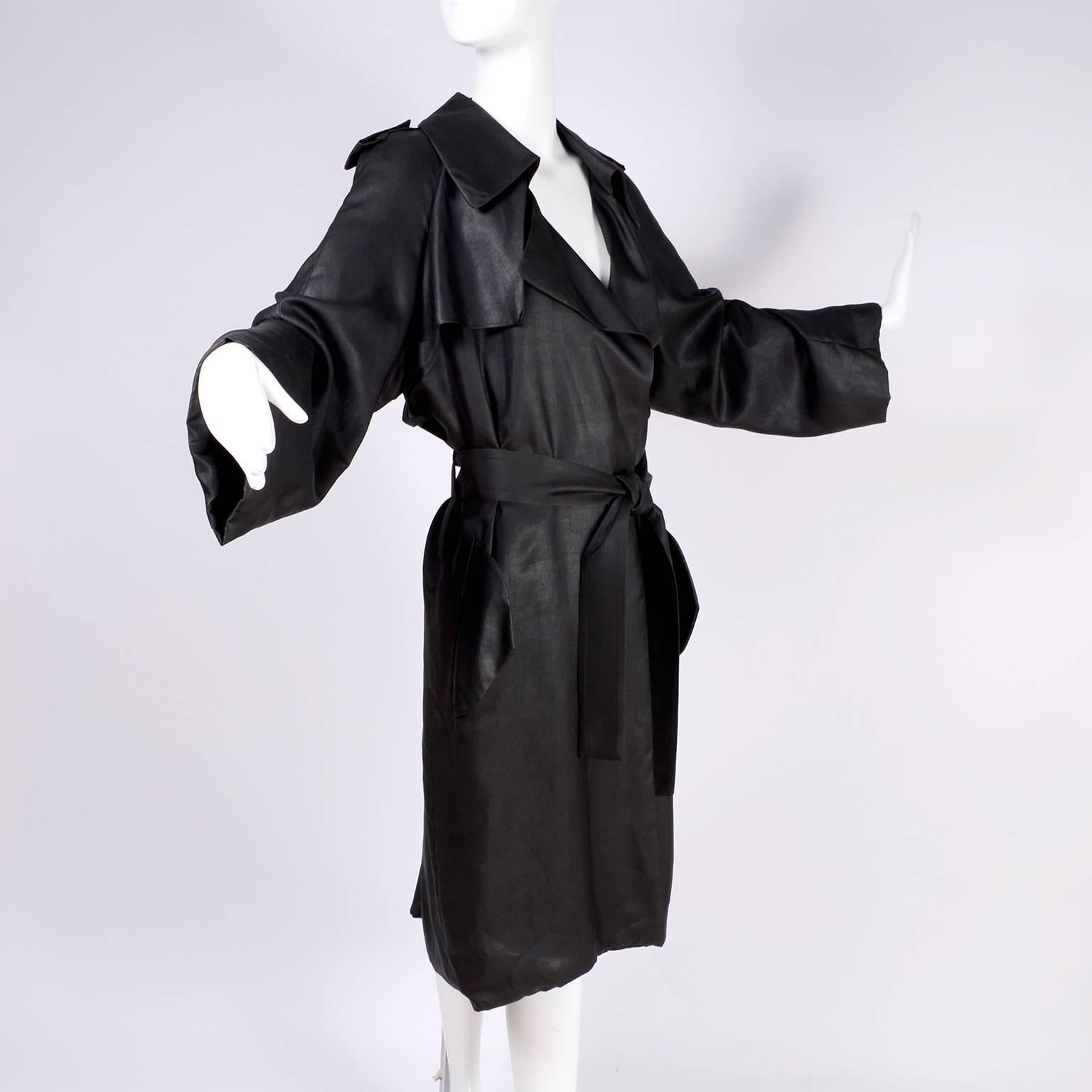 black silk coat