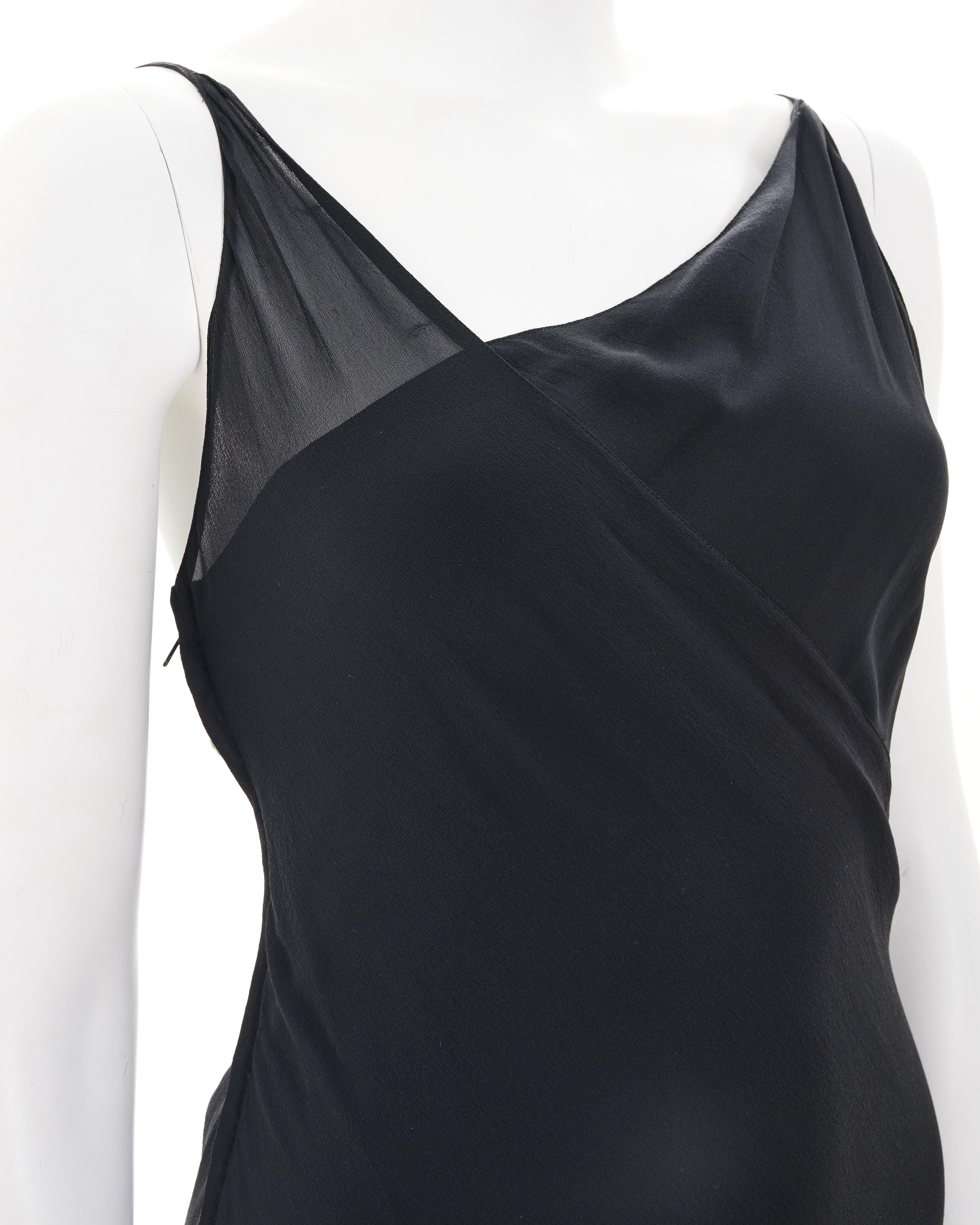 Gianfranco Ferrè F/W 1993 Black Silk Long Dress in vendita 3