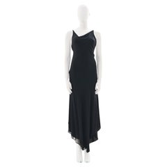Gianfranco Ferrè F/W 1993 Vestido largo de seda negro