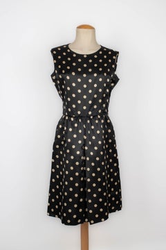 Nina Ricci Couture Black Silk Printed Set