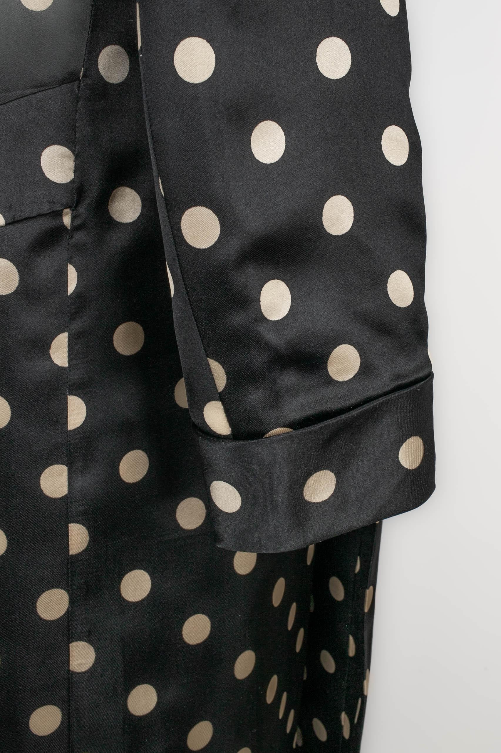 Set stampato in seta nera di Nina Ricci Couture in vendita 2