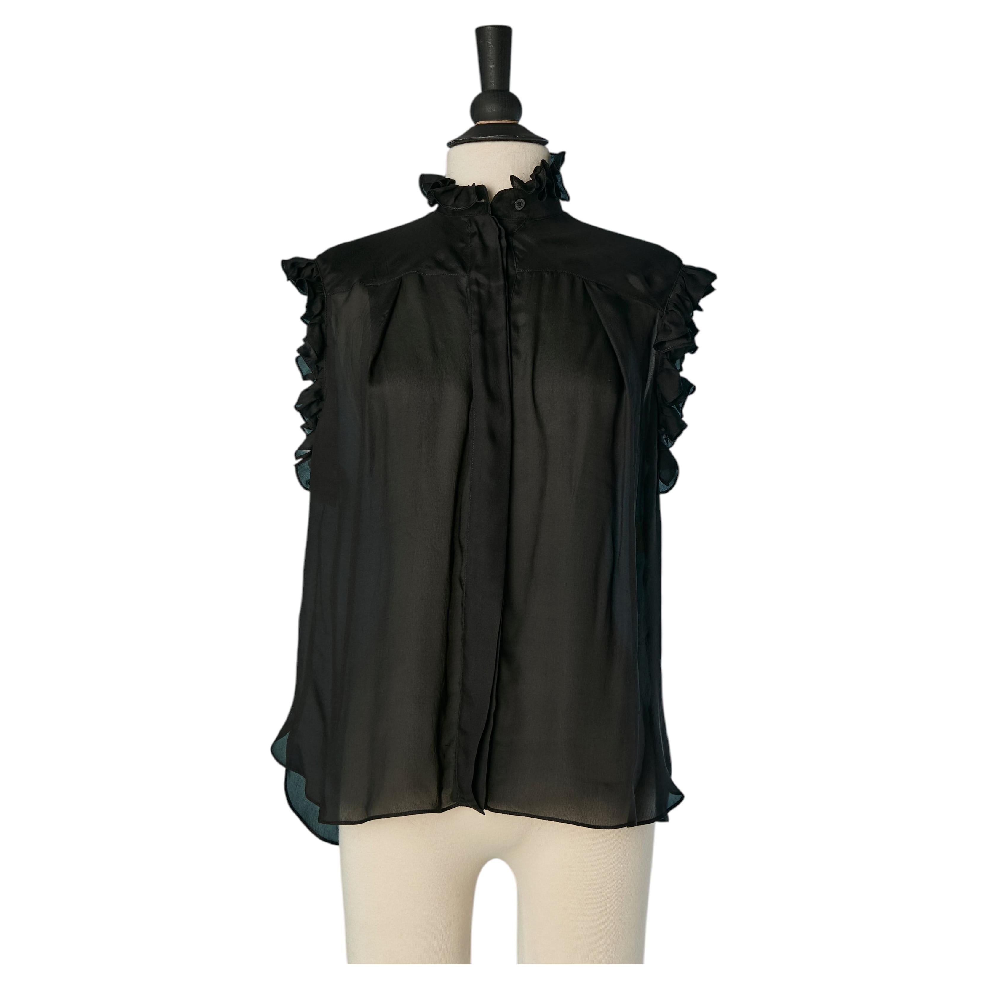 Schwarzes Seidenhemd ALEXANDRE VAUTHIER