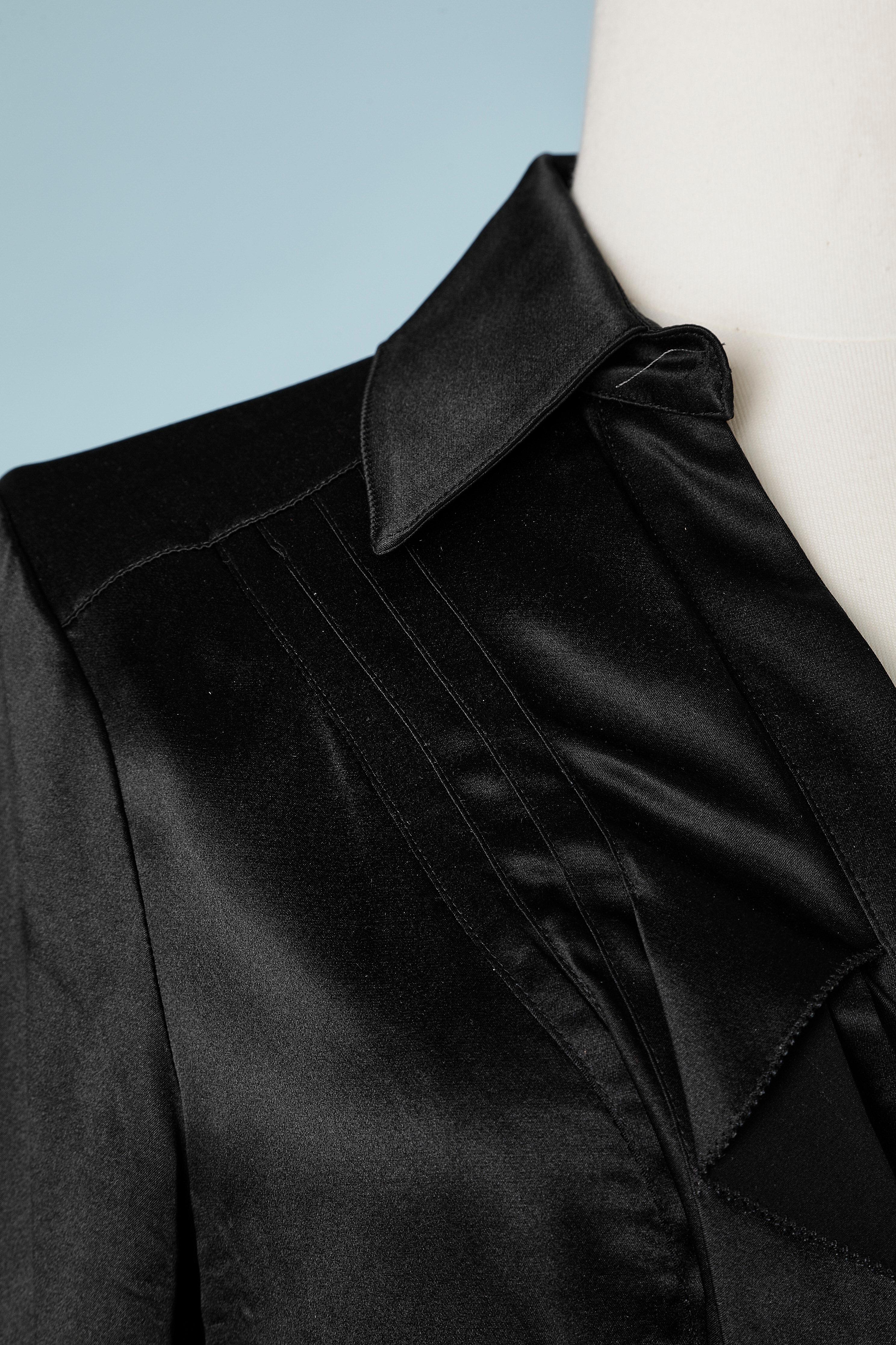 Black silk shirt with jabot Diane von Furstenberg  1