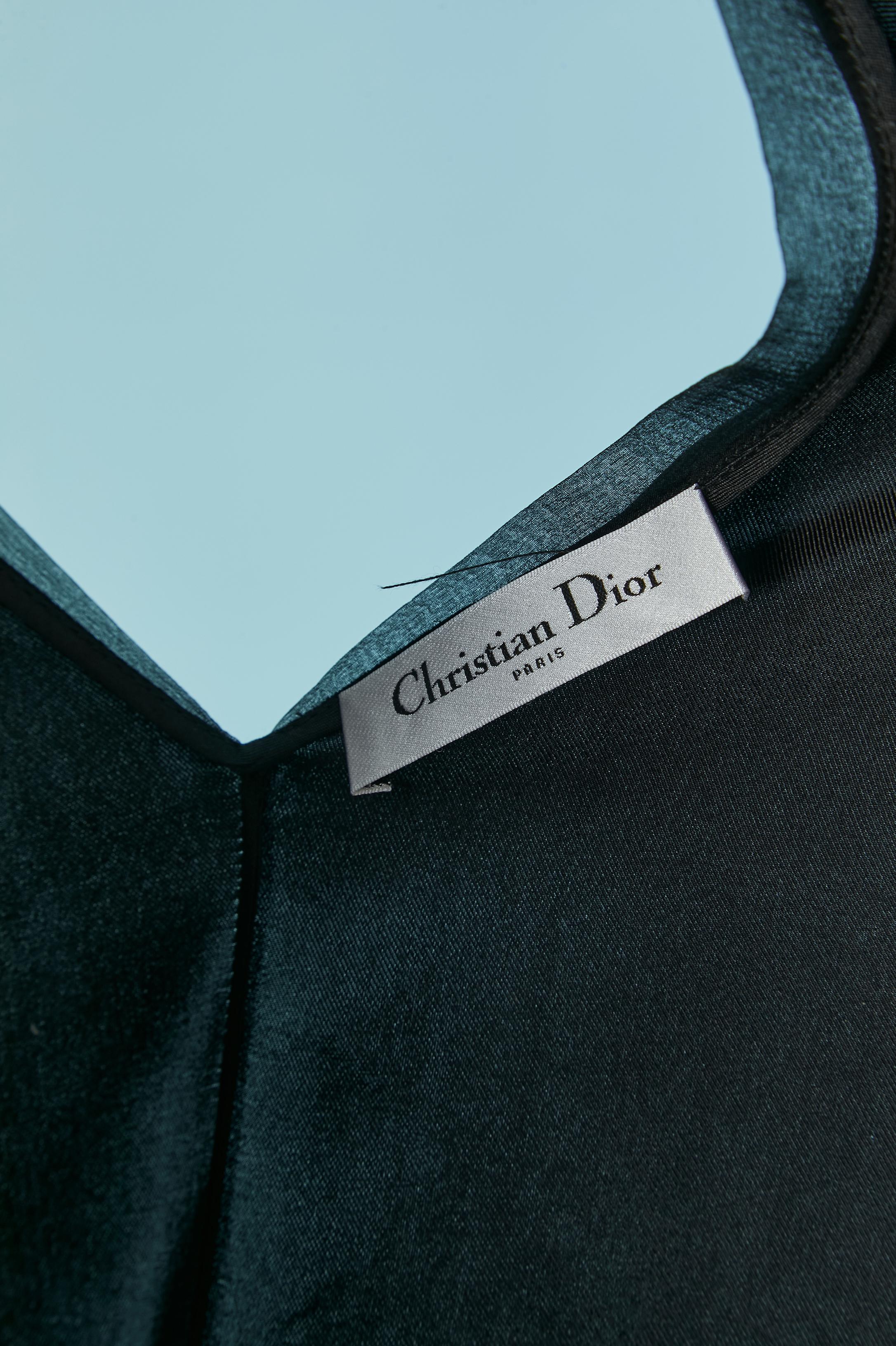Tuta corta in seta nera CHRISTIAN DIOR in vendita 2