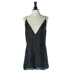 Black silk short jump-suit CHRISTIAN DIOR