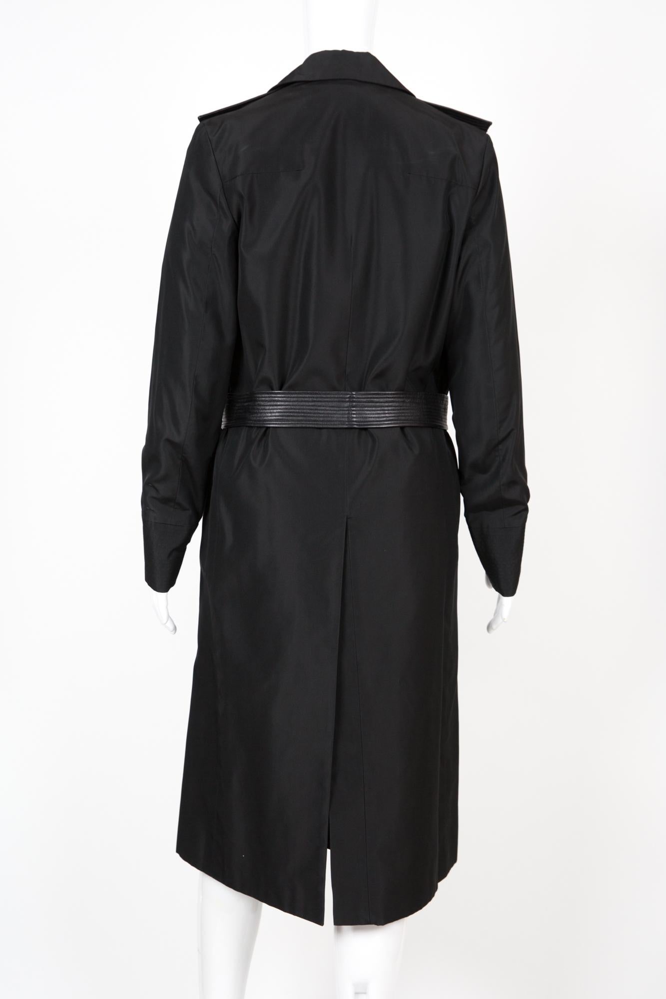 Black Silk Trench By Hedi Slimane For Dior Homme Negro en venta