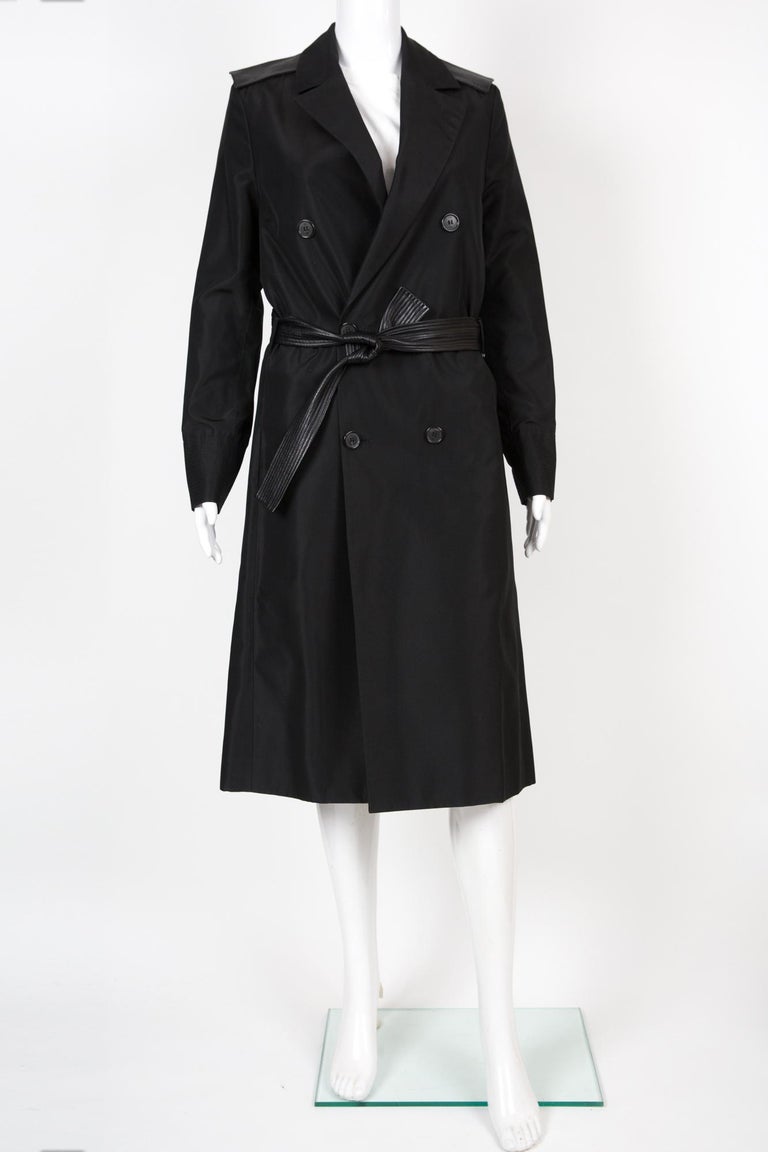 Black Silk Trench By Hedi Slimane For Dior Homme at 1stDibs