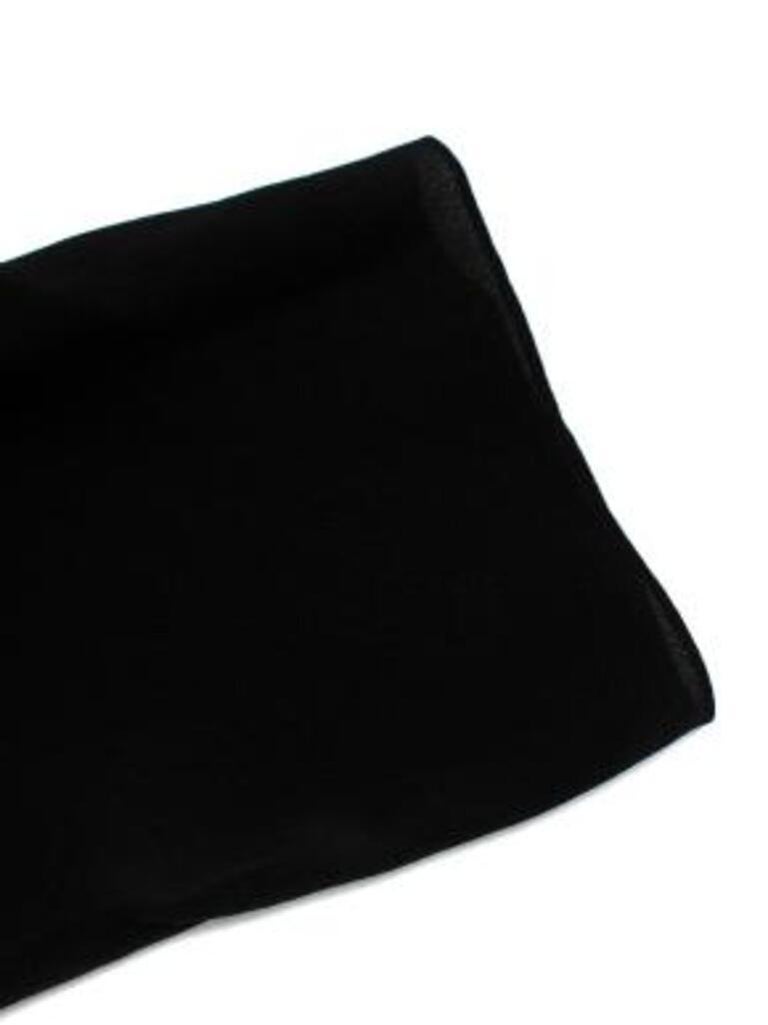 Black Silky Satin Pintuck V Neck Tank Blouse