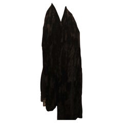 Chal de terciopelo de seda negro
