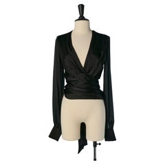 Black silk wrapped top ALEXANDRE VAUTHIER