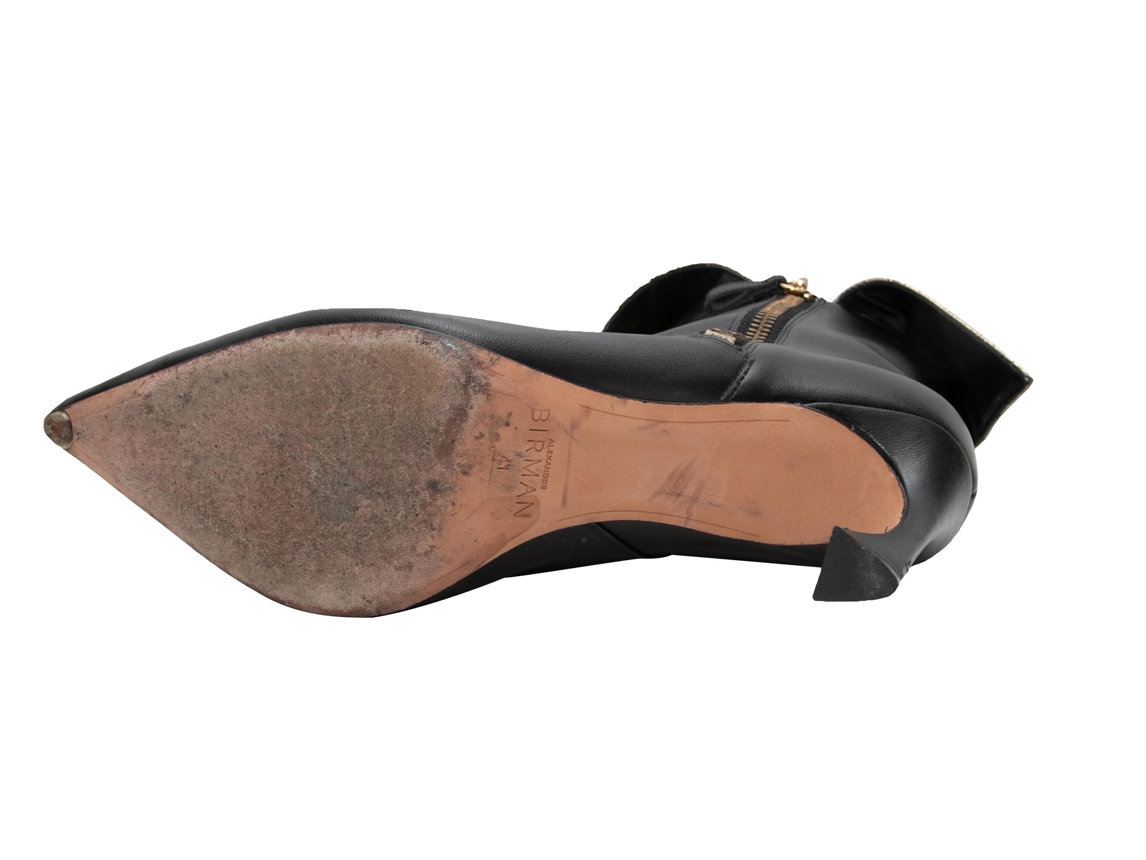 Alexandre Birman - Bottines à bout pointu, noires et argentées, taille 41 Pour femmes en vente
