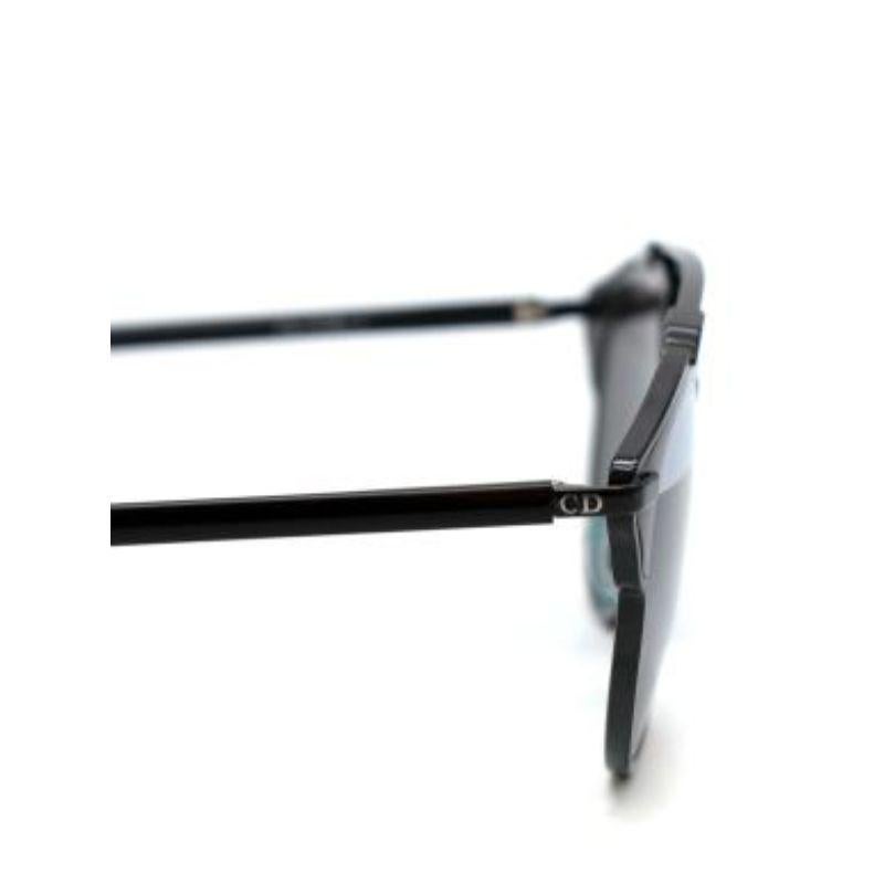 Black & Silver DiorSoReal Sunglasses For Sale 3