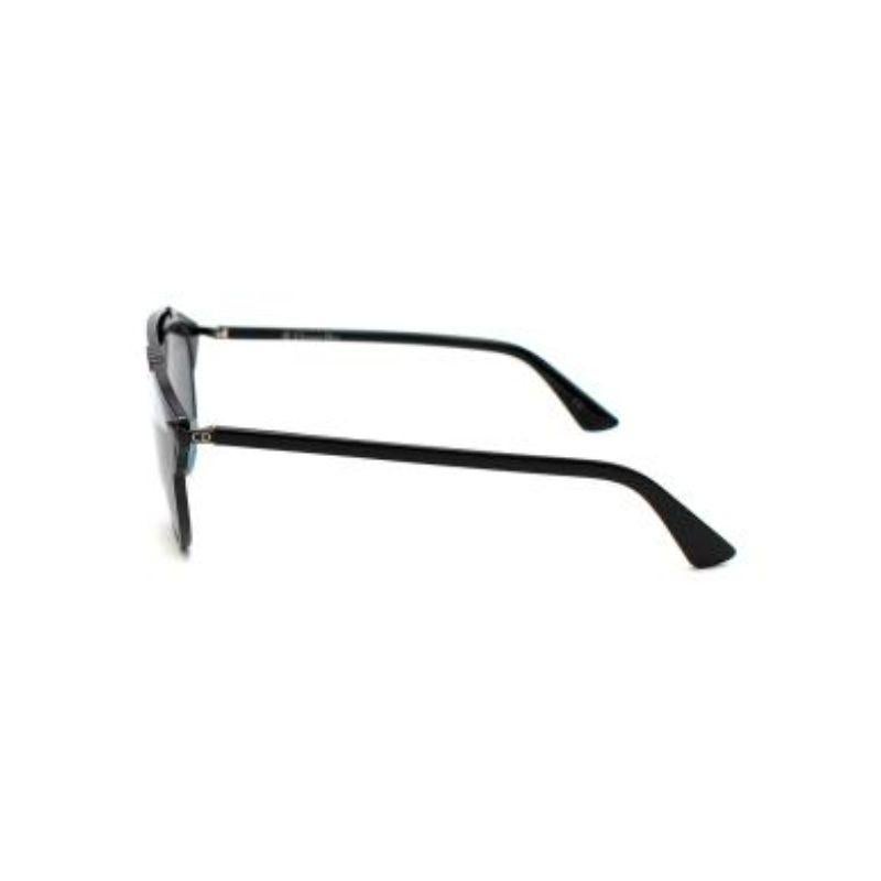 Black & Silver DiorSoReal Sunglasses For Sale 5