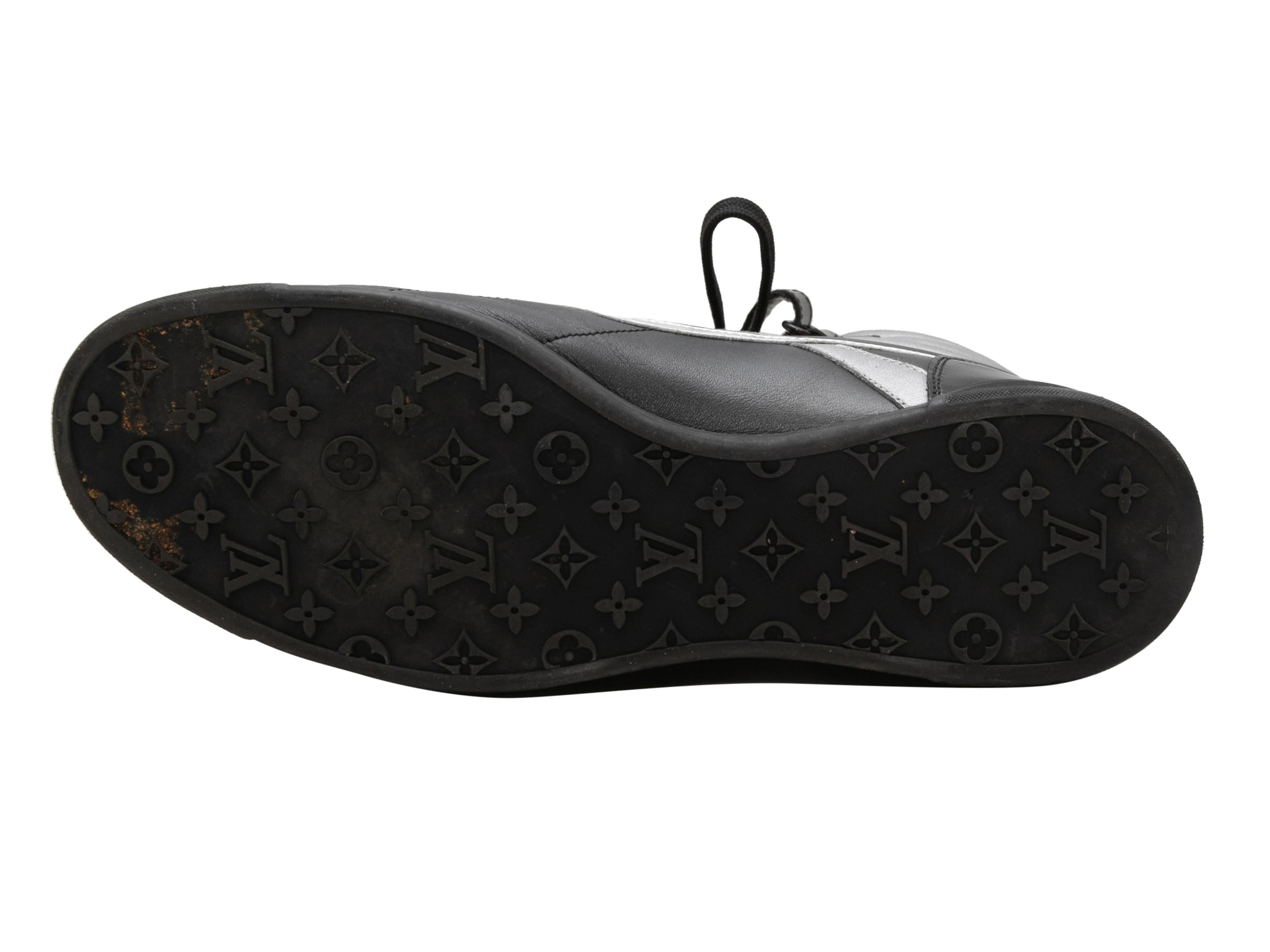 Black & Silver Louis Vuitton High-Top Sneakers Size 37 1