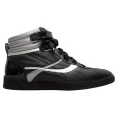 Black & Silver Louis Vuitton High-Top Sneakers Size 37