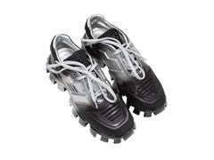 Black & Silver Prada Cloudbust Chunky Low-Top Sneakers