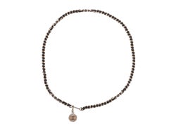 Black & Silver-Tone Chanel Leather & Chain-Link Belt