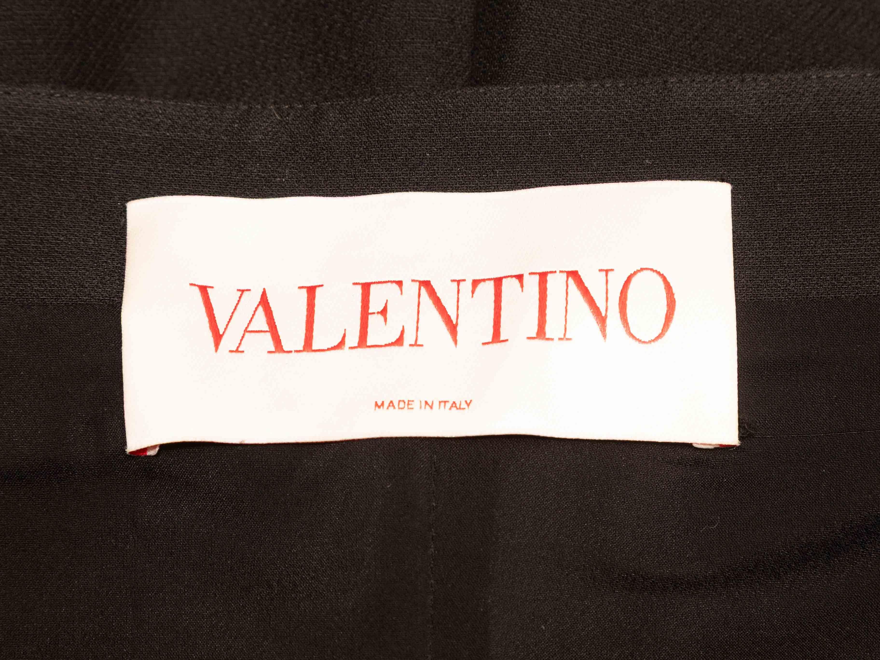 Mini abito in lana e seta impreziosito in nero e argento di Valentino Taglia IT 42 In condizioni buone in vendita a New York, NY