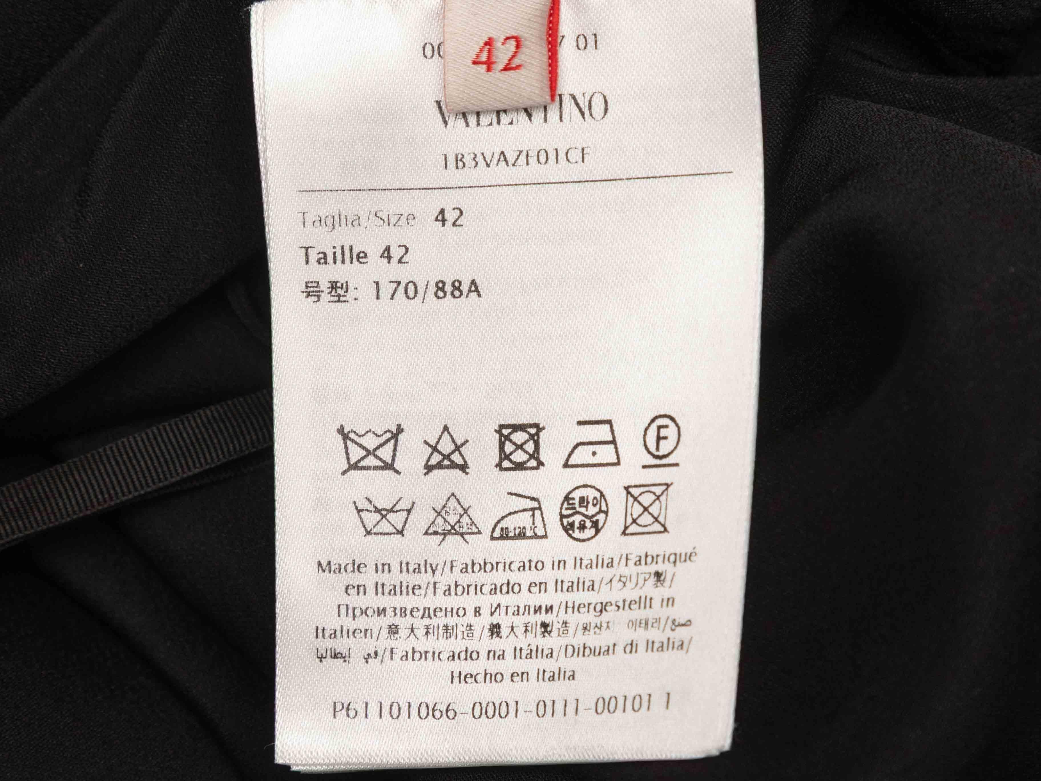 Donna Mini abito in lana e seta impreziosito in nero e argento di Valentino Taglia IT 42 in vendita