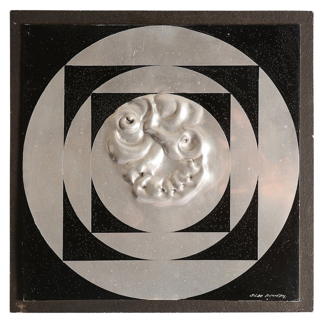 Black Silver Wall Sculpture by Olle Blad, Sweden, 1974 in vendita