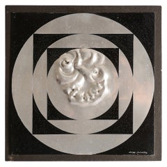 Black Silver Wall Sculpture by Olle Blad, Sweden, 1974