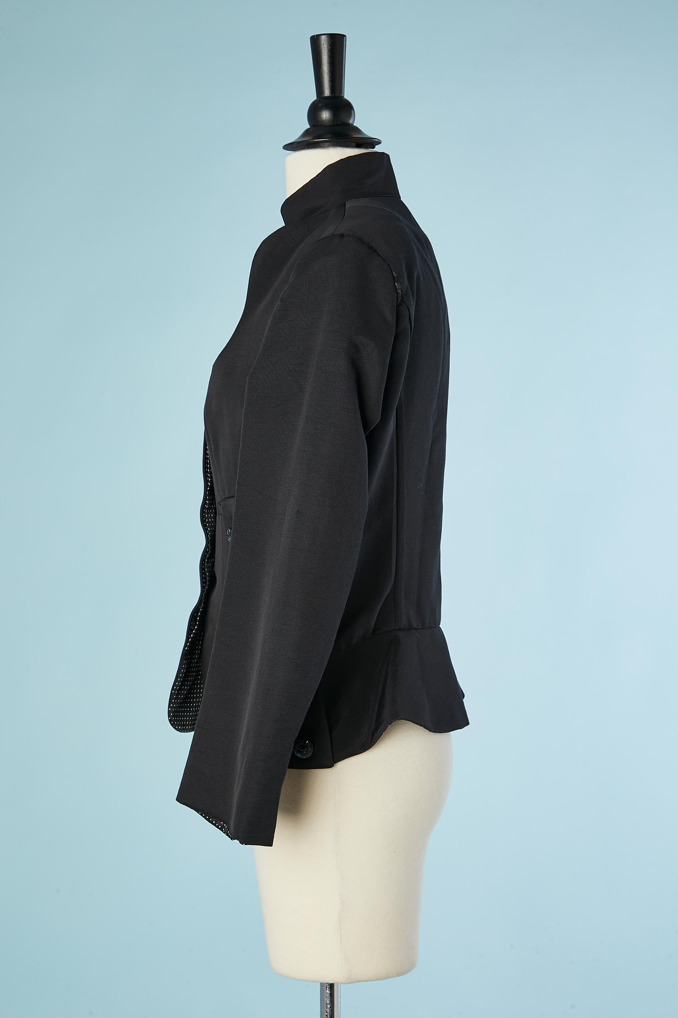 Veste noire à simple boutonnage et boutons de marque Yves Saint Laurent Rive Gauche  Excellent état - En vente à Saint-Ouen-Sur-Seine, FR