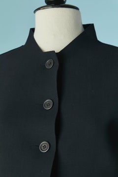 Black single breasted jacket in technical fabric MARITHE FRANCOIS GIRBAUD