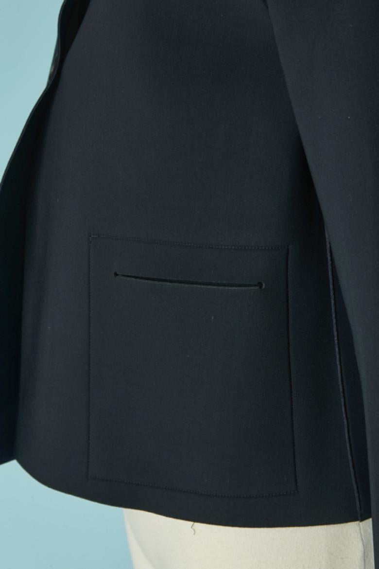 Nero Giacca monopetto nera in tessuto tecnico MARITHE FRANCOIS GIRBAUD in vendita