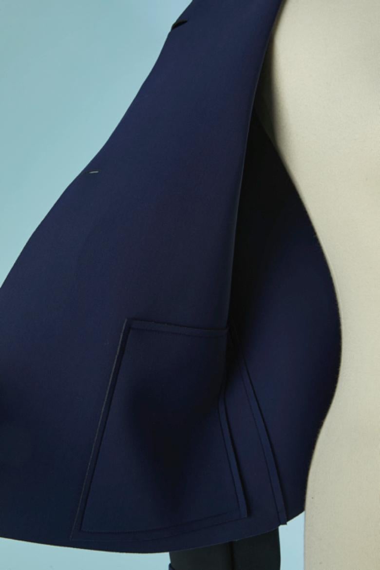 Giacca monopetto nera in tessuto tecnico MARITHE FRANCOIS GIRBAUD in vendita 3