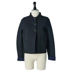 Black single breasted jacket in technical fabric MARITHE FRANCOIS GIRBAUD