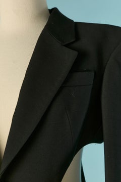 Chaqueta negra de un solo pecho con corte calado ALEXANDER McQUEEN