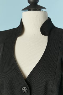 Black single breasted jacket with split THIERRY MUGLER ACTIV