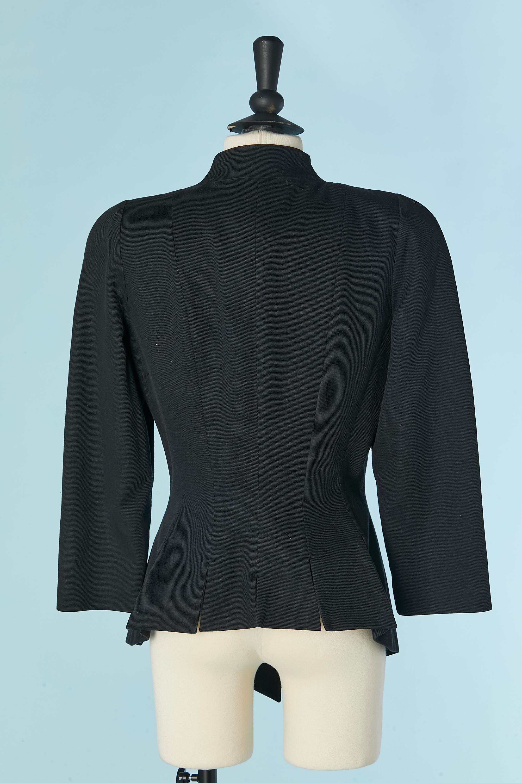 Chaqueta negra de un solo pecho con abertura THIERRY MUGLER ACTIV en venta 1