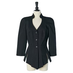 Black single breasted jacket with split THIERRY MUGLER ACTIV