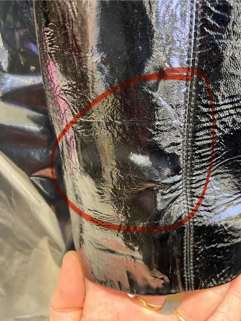 Black single-breasted patent leather jacket CHANEL For Sale 5