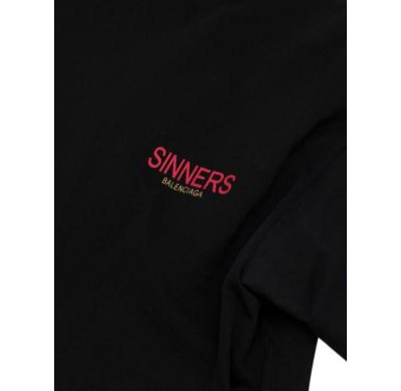 Black Sinners T-Shirt In Excellent Condition For Sale In London, GB