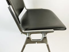 black skai & aluminum 1970s DSC 106 chair by Anonima Castelli